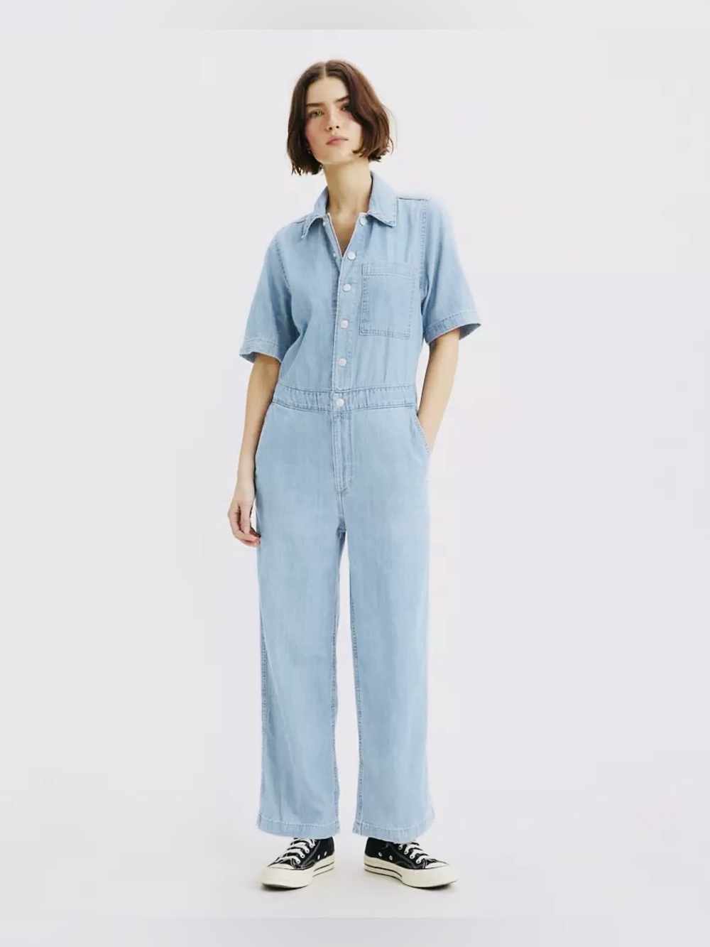 NWT - Levi Short Sleeve Heritage Denim Jumpsuit